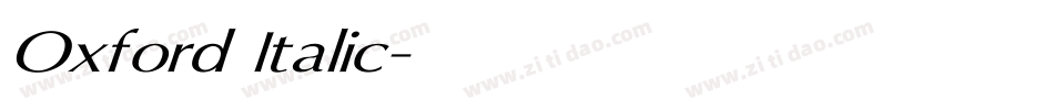 Oxford Italic字体转换